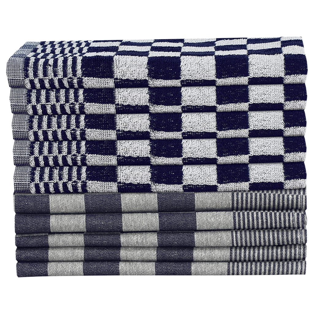 Set Strofinacci 20 pz in Cotone Blu e Bianco - homemem39