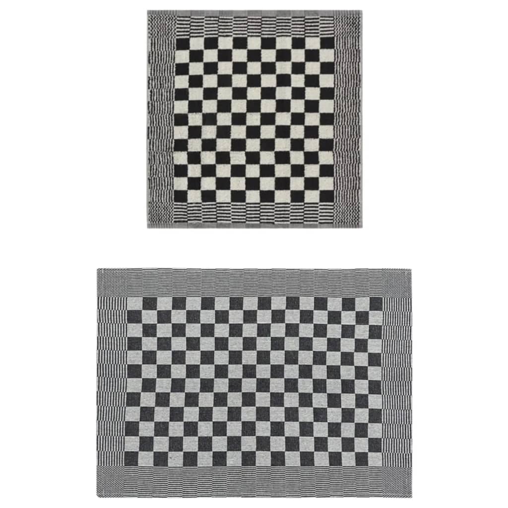 Set Strofinacci 10 pz in Cotone Nero e Bianco - homemem39