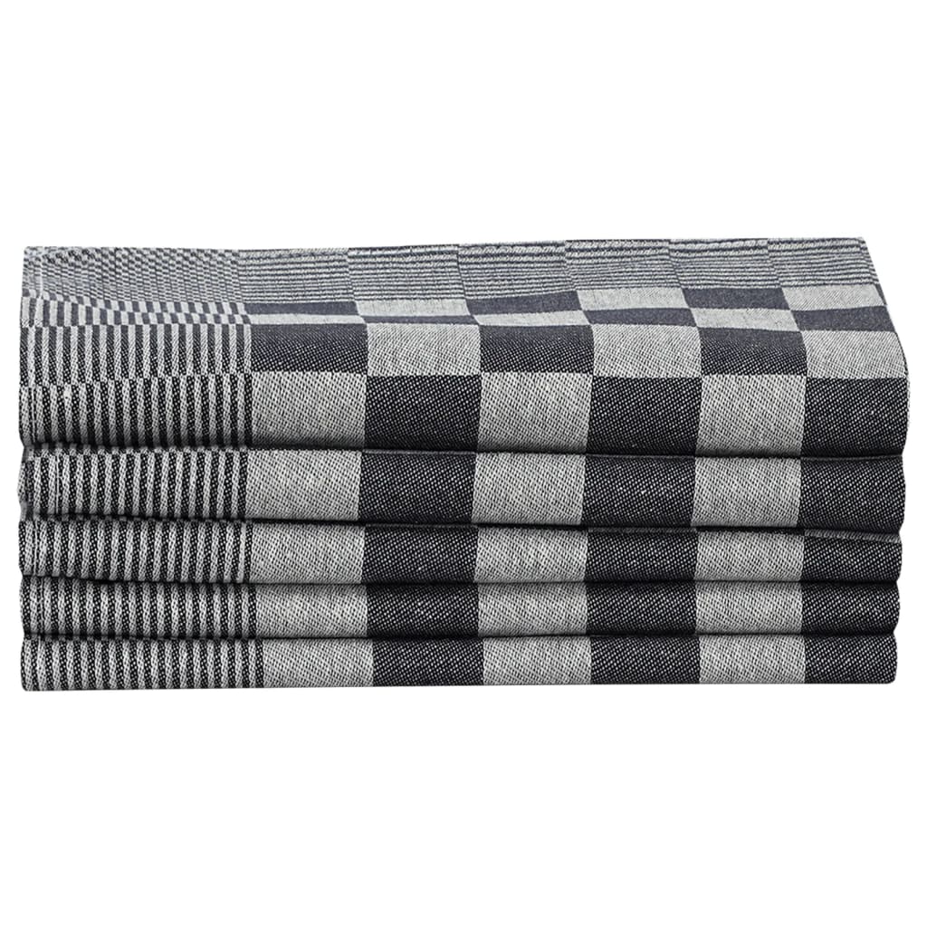 Set Strofinacci 10 pz in Cotone Nero e Bianco - homemem39