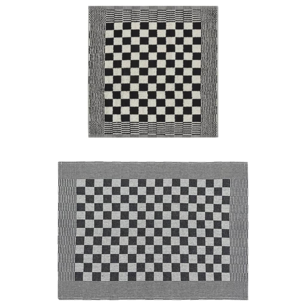 Set Strofinacci 20 pz in Cotone Nero e Bianco - homemem39