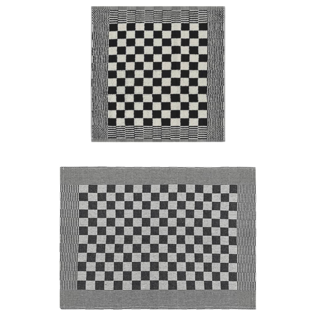 Set Strofinacci 50 pz in Cotone Nero e Bianco - homemem39
