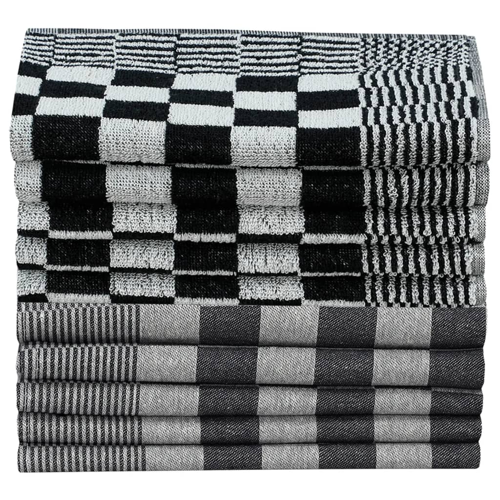 Set Strofinacci 50 pz in Cotone Nero e Bianco - homemem39
