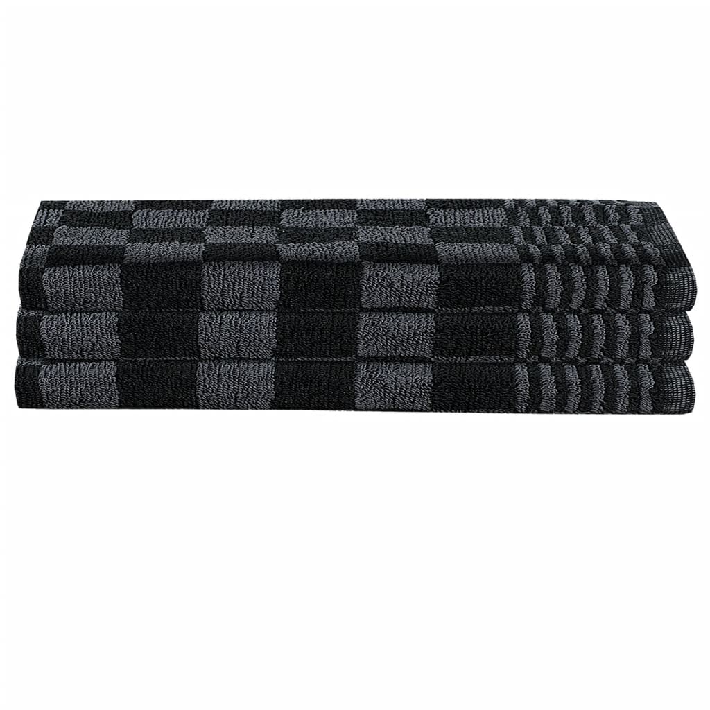 Set Strofinacci 15 pz con Guanti da Forno e Presine Cotone Nero - homemem39
