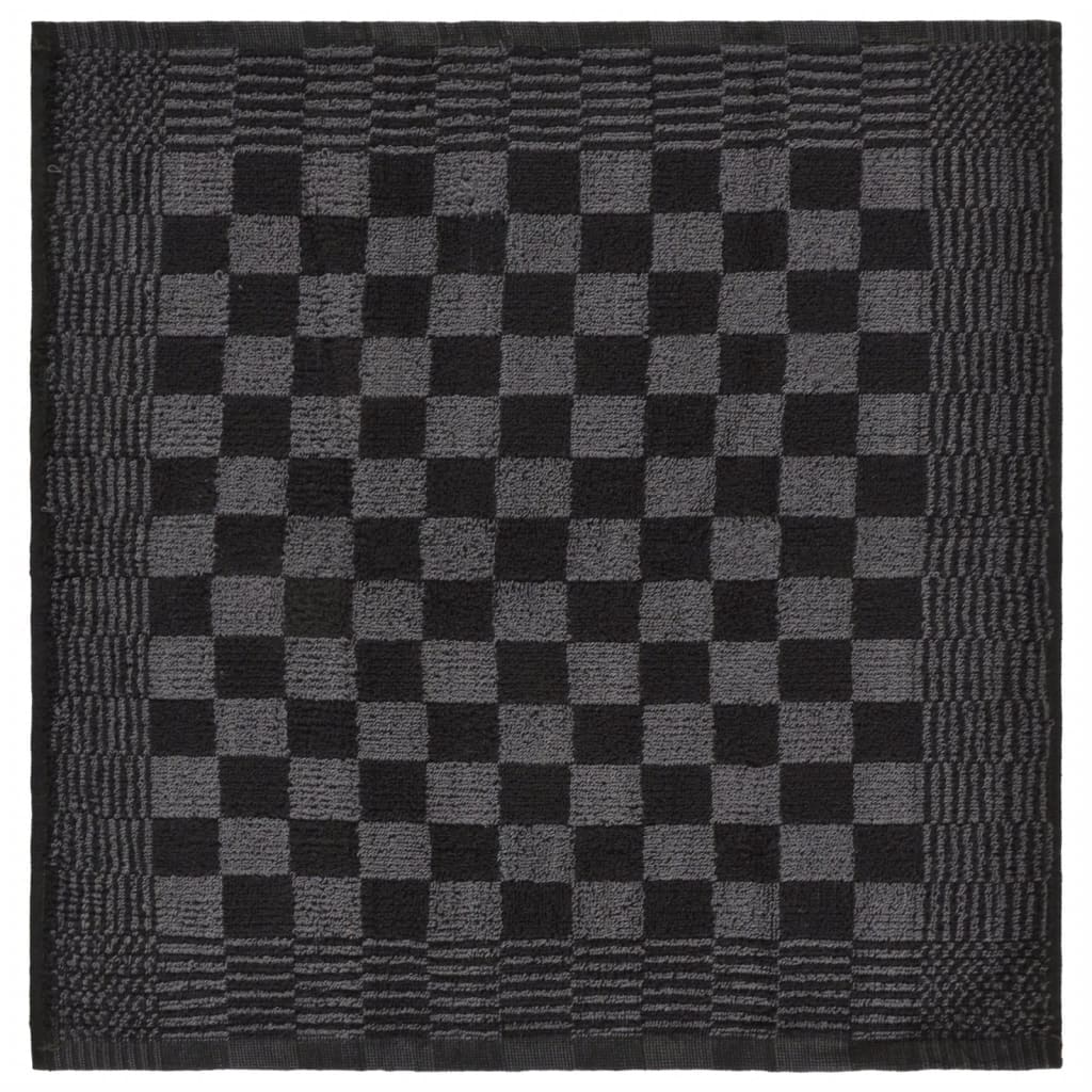 Set Strofinacci 15 pz con Guanti da Forno e Presine Cotone Nero - homemem39