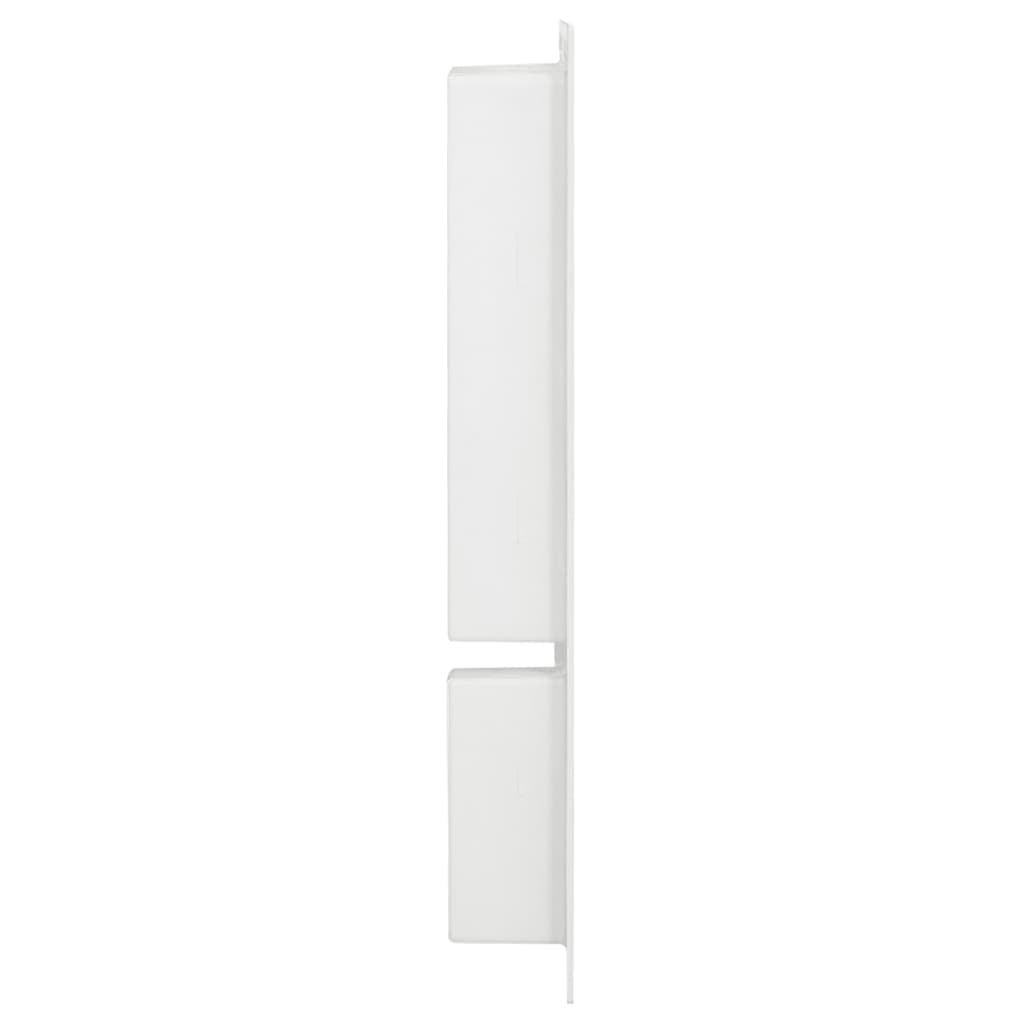 Nicchia da Doccia con 2 Scomparti Bianco Lucido 41x69x9 cm - homemem39