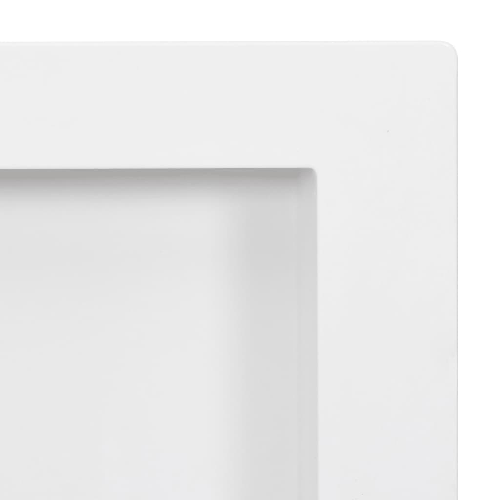 Nicchia da Doccia con 3 Scomparti Bianco Lucido 41x99x9 cm - homemem39