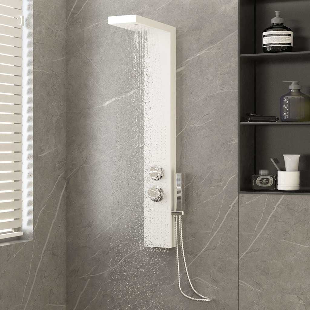 Pannello Doccia in Alluminio Bianco - homemem39