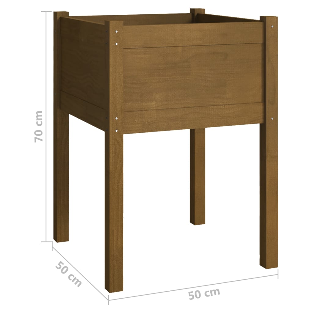 Fioriere 2 pz Ambra 50x50x70 cm in Legno Massello di Pino | homemem39
