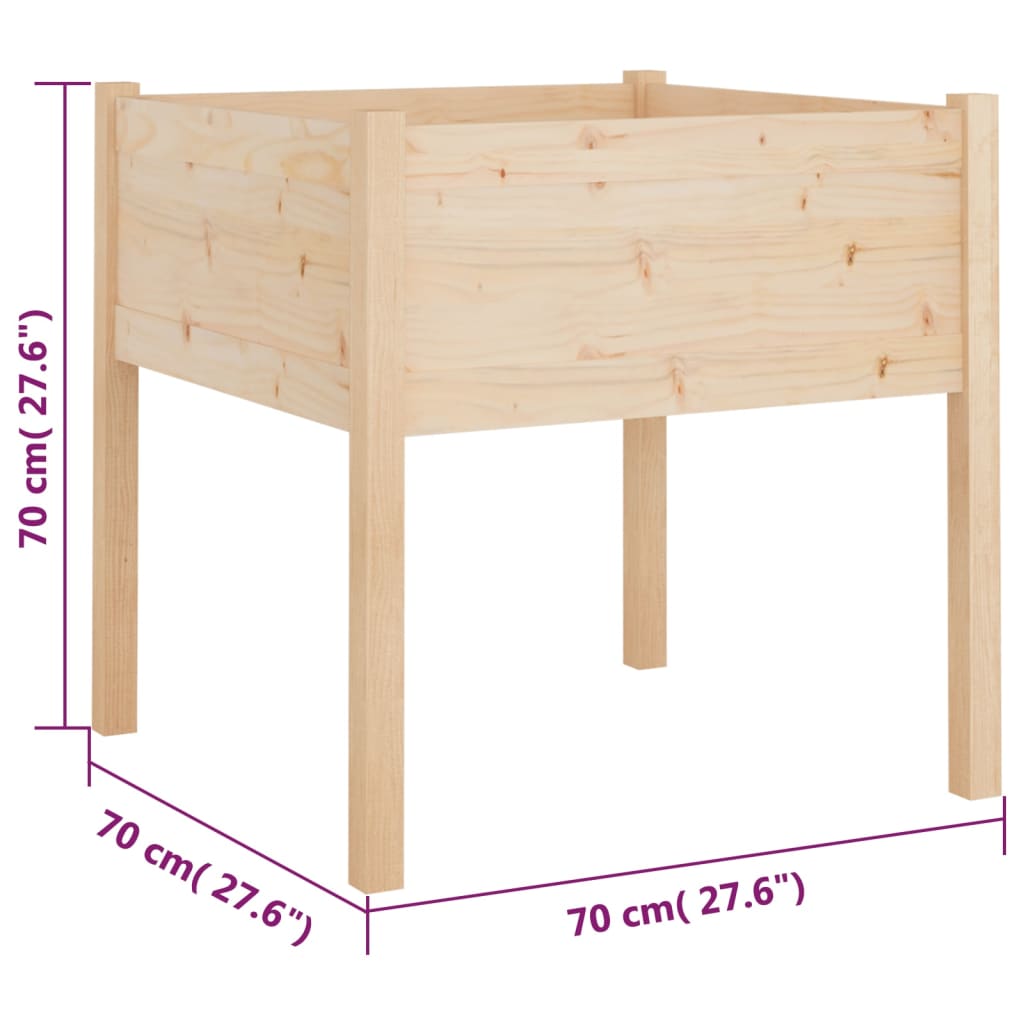 Fioriere da Giardino 2 pz 70x70x70 cm Legno Massello di Pino | homemem39