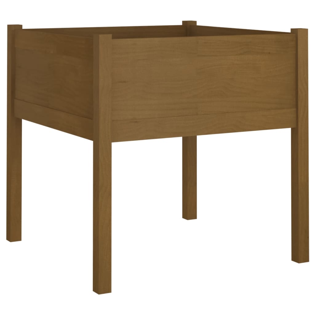 Fioriera Giardino Marrone Ambra 70x70x70 cm Legno Massello Pino - homemem39