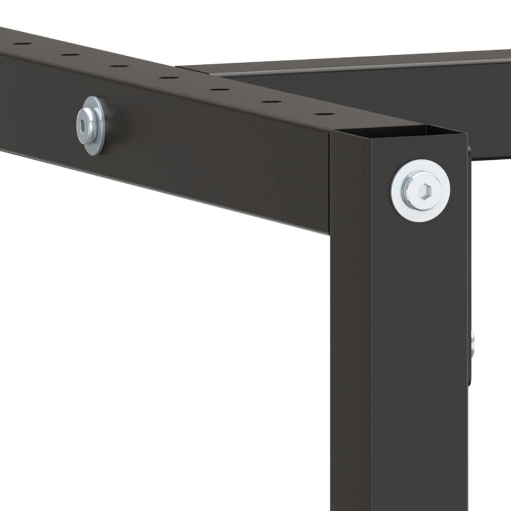 Telaio Banco da Lavoro Nero e Rosso Opaco 180x57x79 cm Metallo