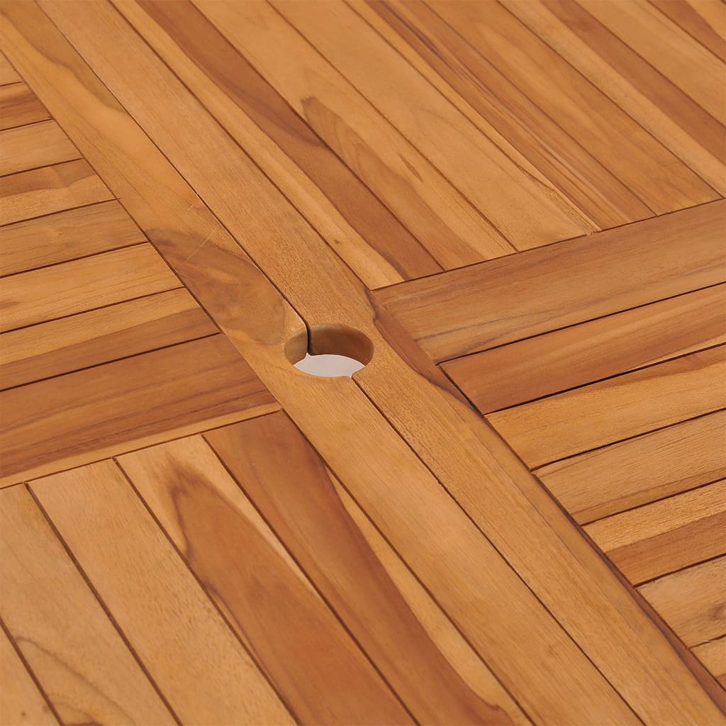 Tavolo Pranzo da Giardino Ø110x110x75 cm Legno Massello di Teak - homemem39