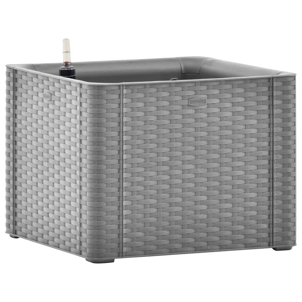 Aiuola Rialzata Giardino Sistema Irrigazione Grigia 43x43x33 cm - homemem39