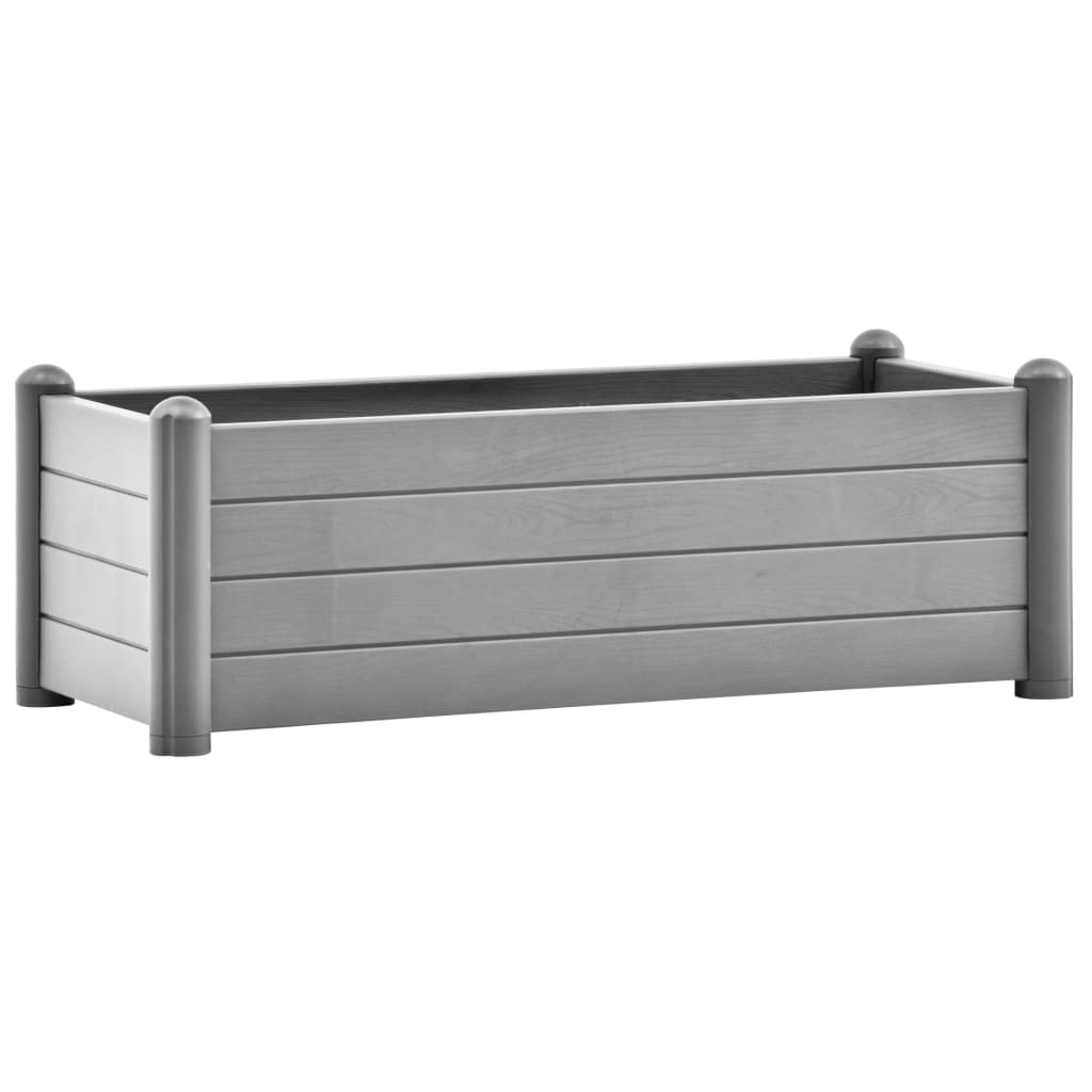 Letto Rialzato da Giardino in PP Grigio Pietra 100x43x35 cm - homemem39