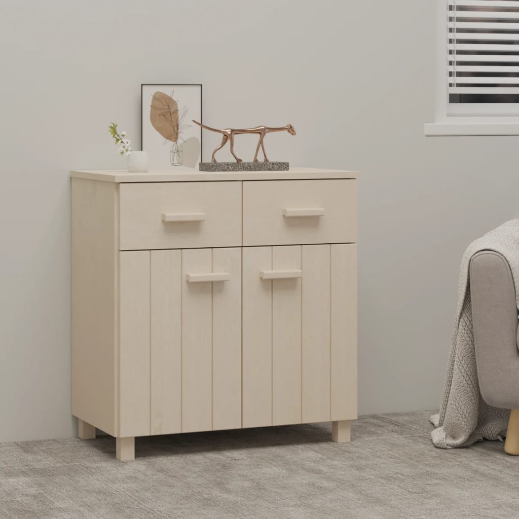Credenza HAMAR ambra 79x40x80 cm in Legno Massello di Pino - homemem39
