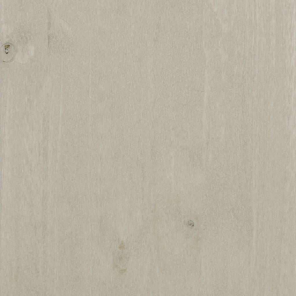Credenza HAMAR Bianca 85x35x80 cm in Legno Massello di Pino - homemem39