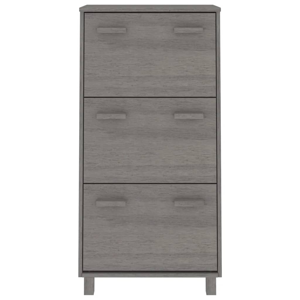 Scarpiera HAMAR Grigio Chiaro 59,5x35x117 cm in Legno di Pino - homemem39