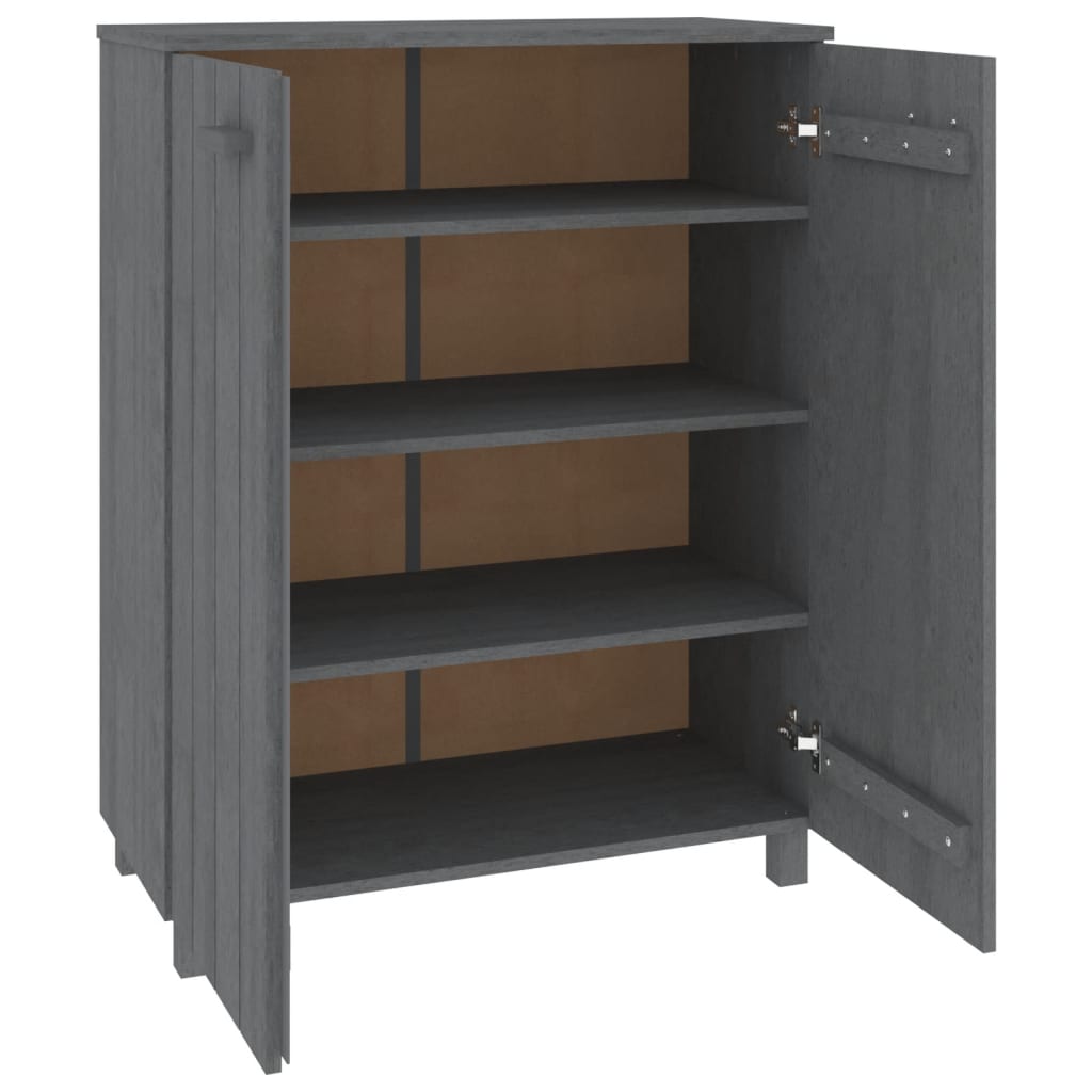 Scarpiera HAMAR Grigio Scuro 85x40x108 cm in Legno di Pino - homemem39