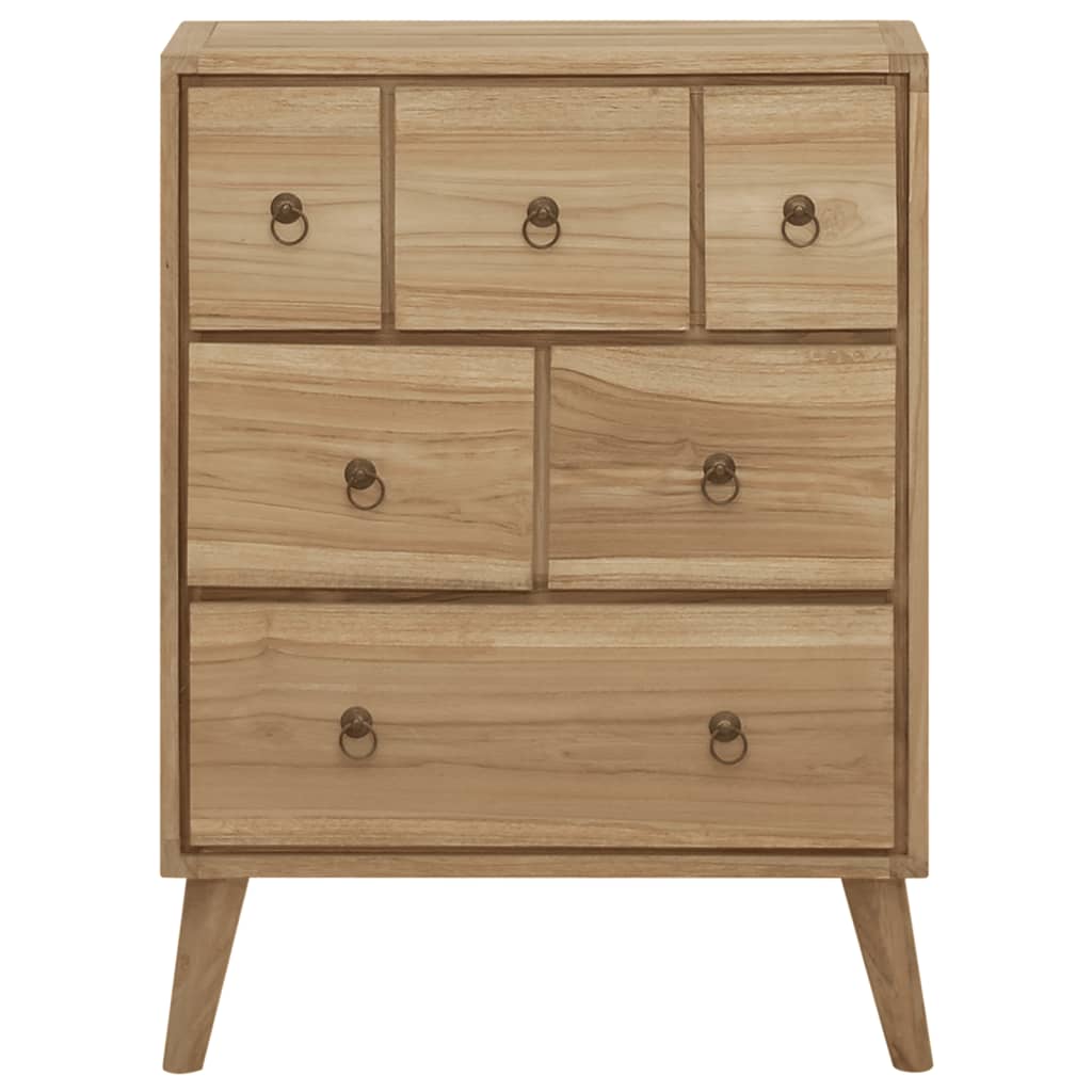 Cassettiera 56x30x80 cm in Legno Massello di Teak - homemem39