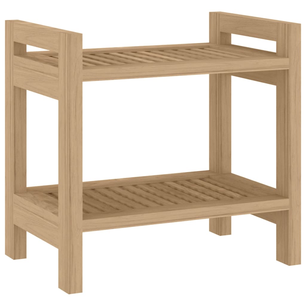 Tavolino da Bagno 45x30x45 cm in Legno Massello di Teak - homemem39