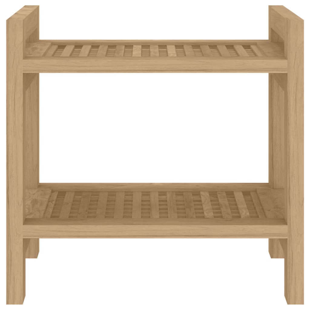 Tavolino da Bagno 45x30x45 cm in Legno Massello di Teak - homemem39