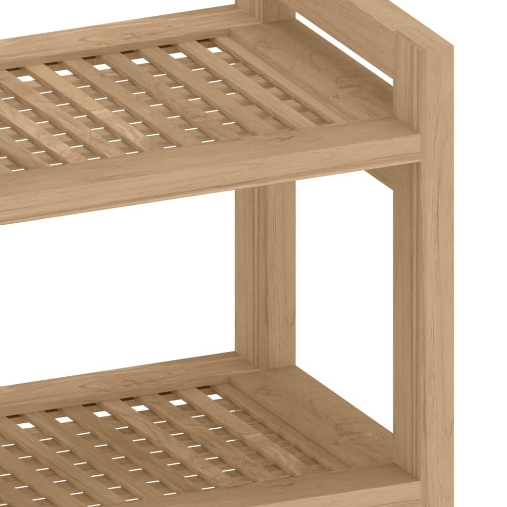 Tavolino da Bagno 45x30x45 cm in Legno Massello di Teak - homemem39