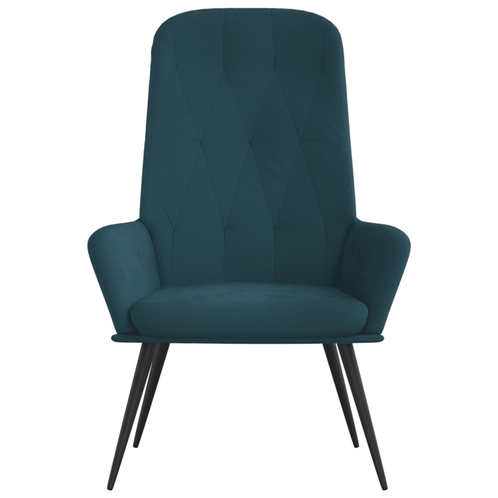 Poltrona Relax Blu in Velluto - homemem39