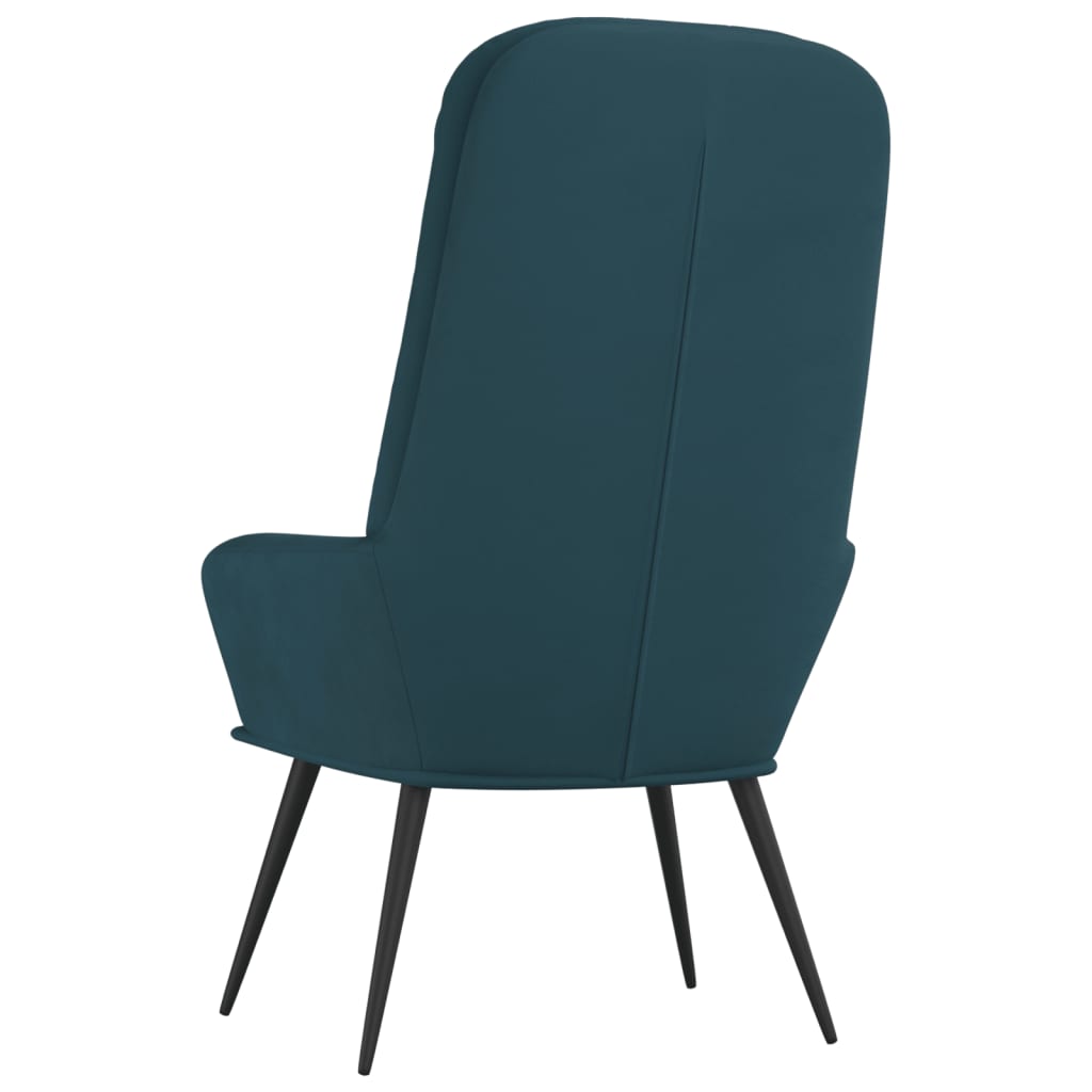 Poltrona Relax Blu in Velluto - homemem39