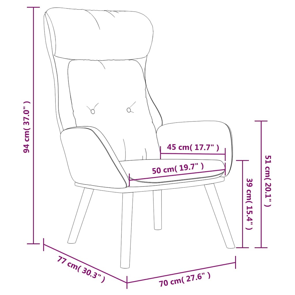 Poltrona Rilassante Nera in Tessuto e PVC
