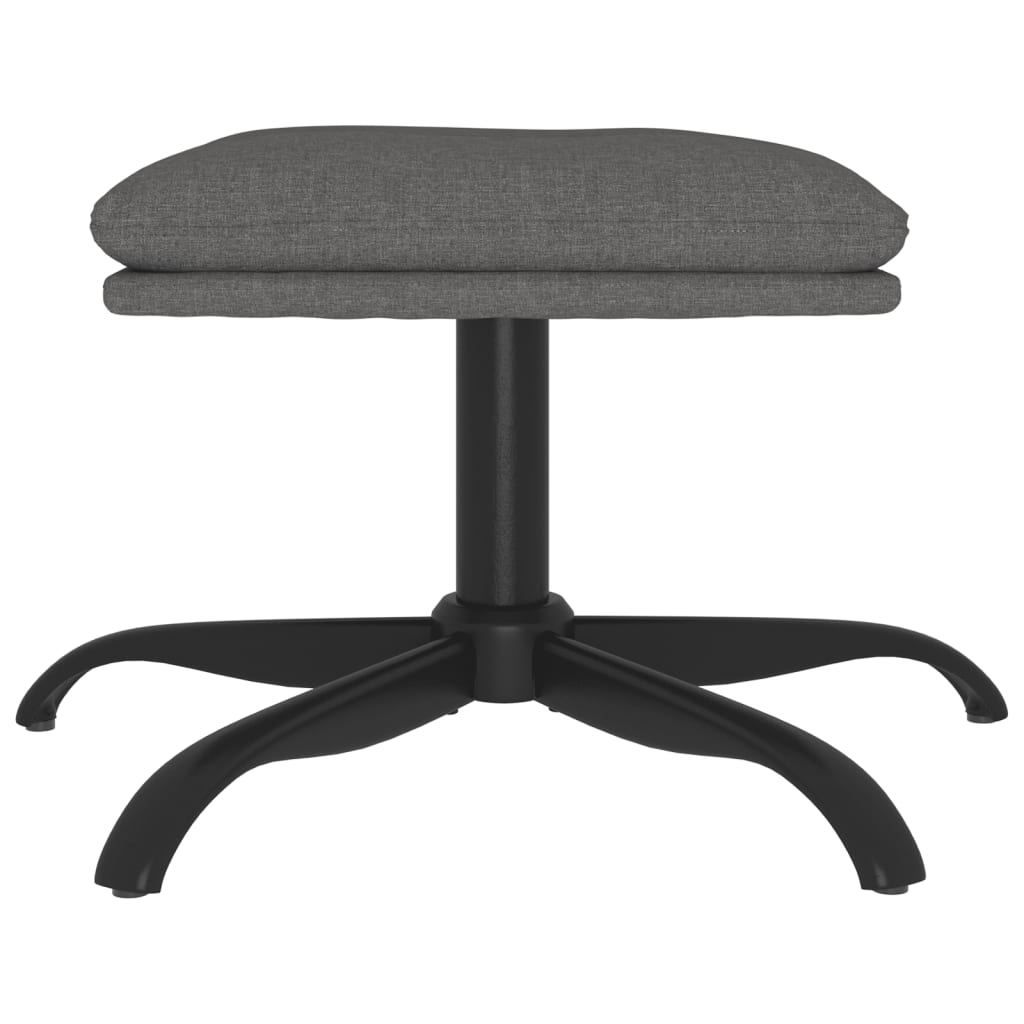 Poggiapiedi Grigio Chiaro 60x60x36 cm in Tessuto - homemem39