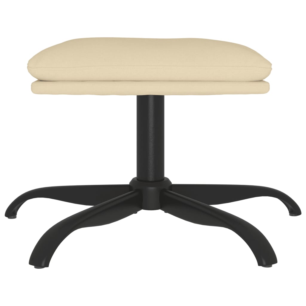 Poggiapiedi Crema 60x60x36 cm in Tessuto - homemem39