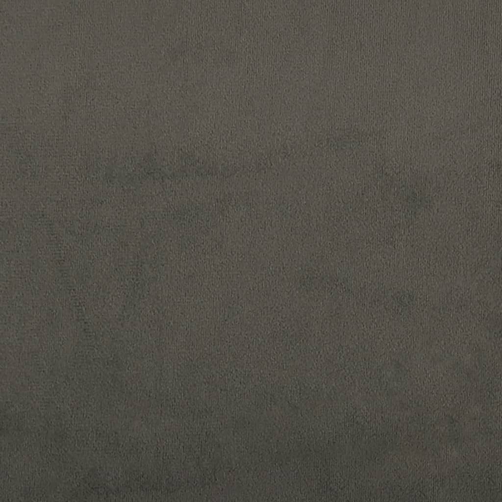 Poggiapiedi Grigio Scuro 60x60x36 cm in Velluto - homemem39
