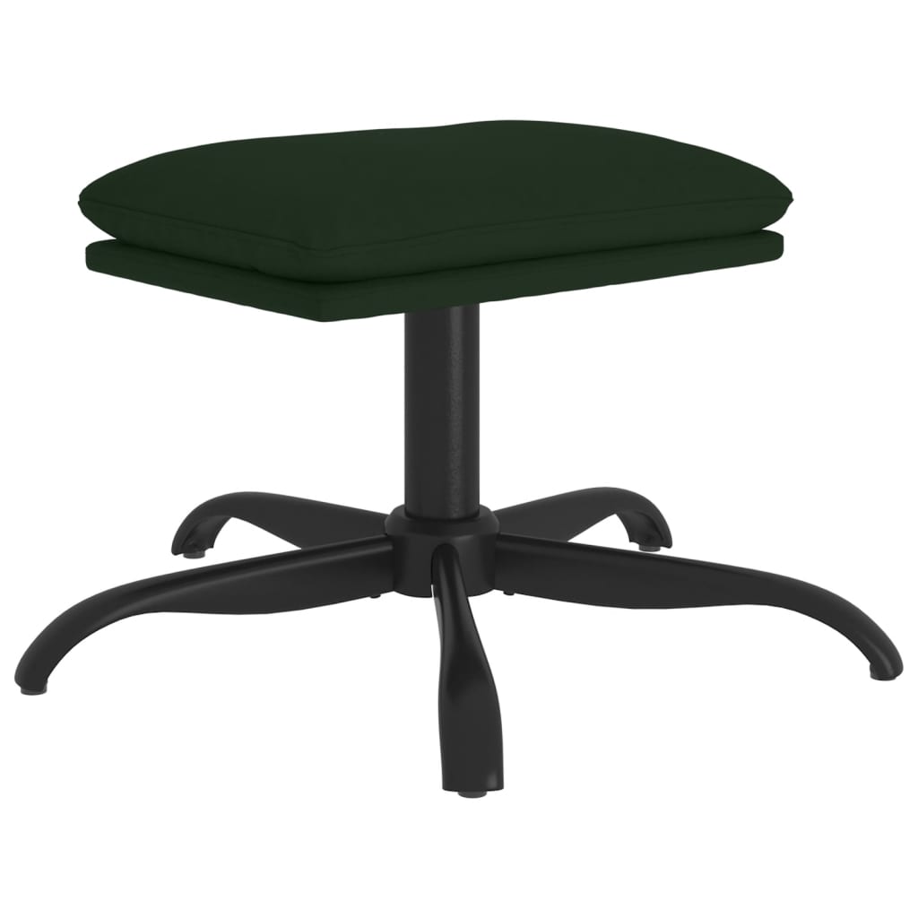 Poggiapiedi Verde Scuro 60x60x36 cm in Velluto - homemem39