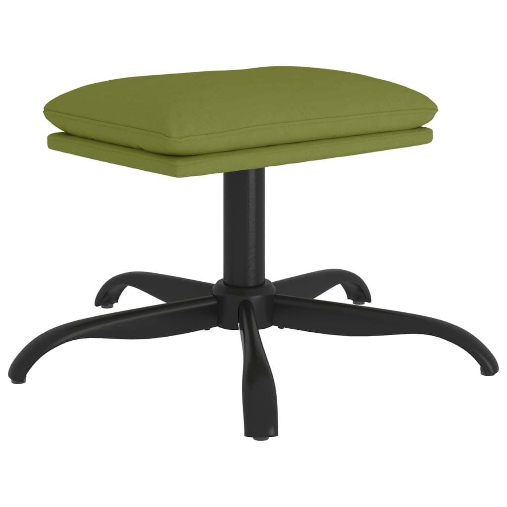 Poggiapiedi Verde Chiaro 60x60x36 cm in Velluto - homemem39