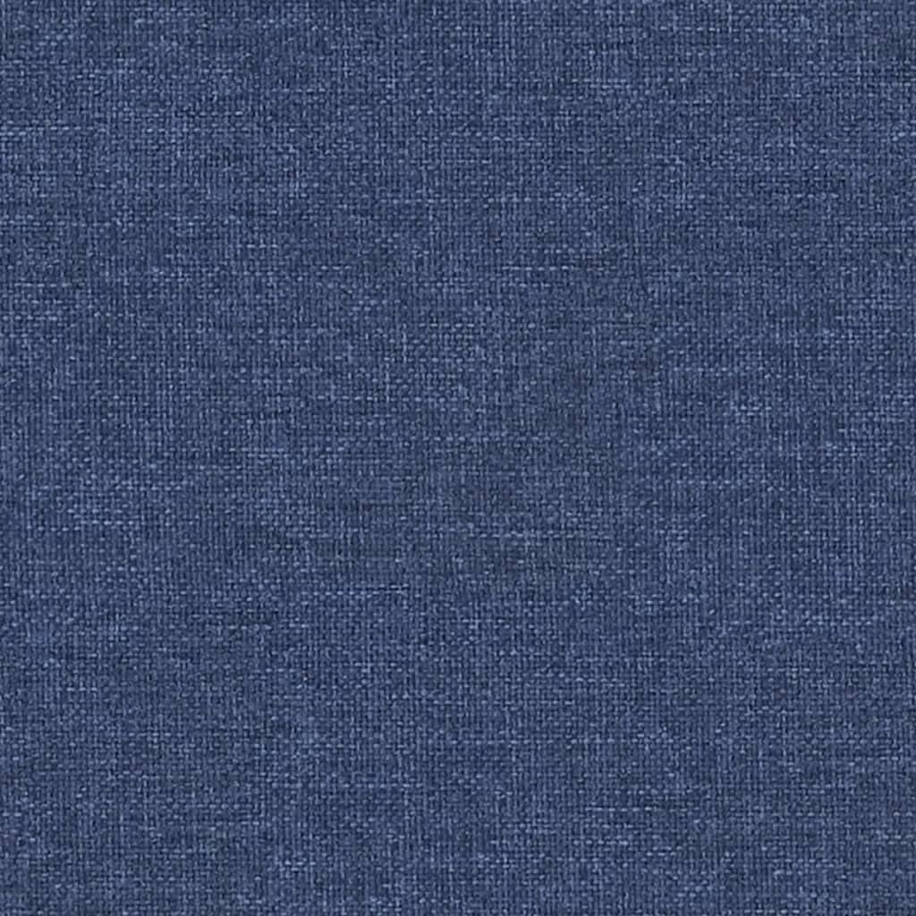 Poggiapiedi Blu 60x60x36 cm in Tessuto e Similpelle - homemem39