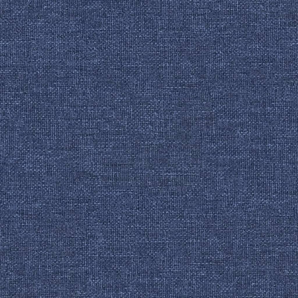 Poggiapiedi Blu 60x60x36 cm in Tessuto e Similpelle - homemem39