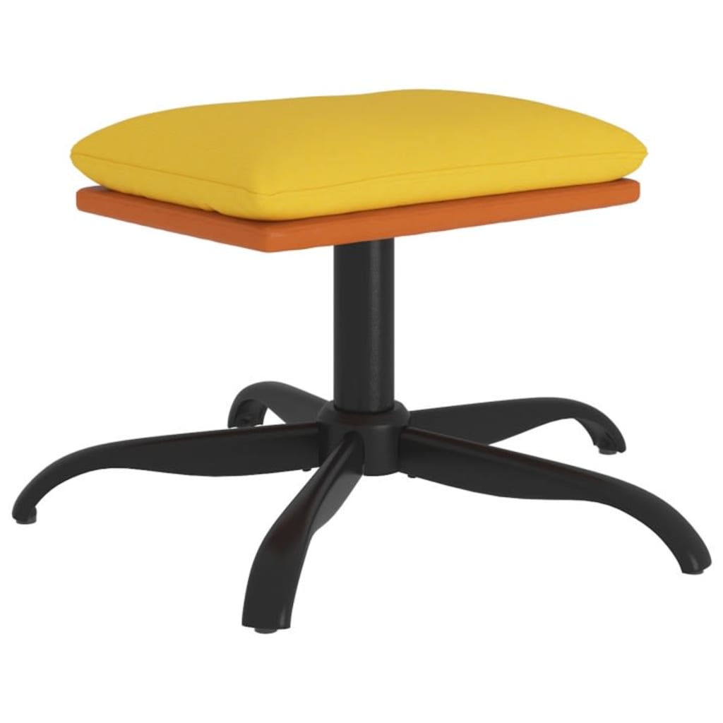 Sgabello Giallo Senape 60x60x36 cm in Tessuto e Similpelle - homemem39