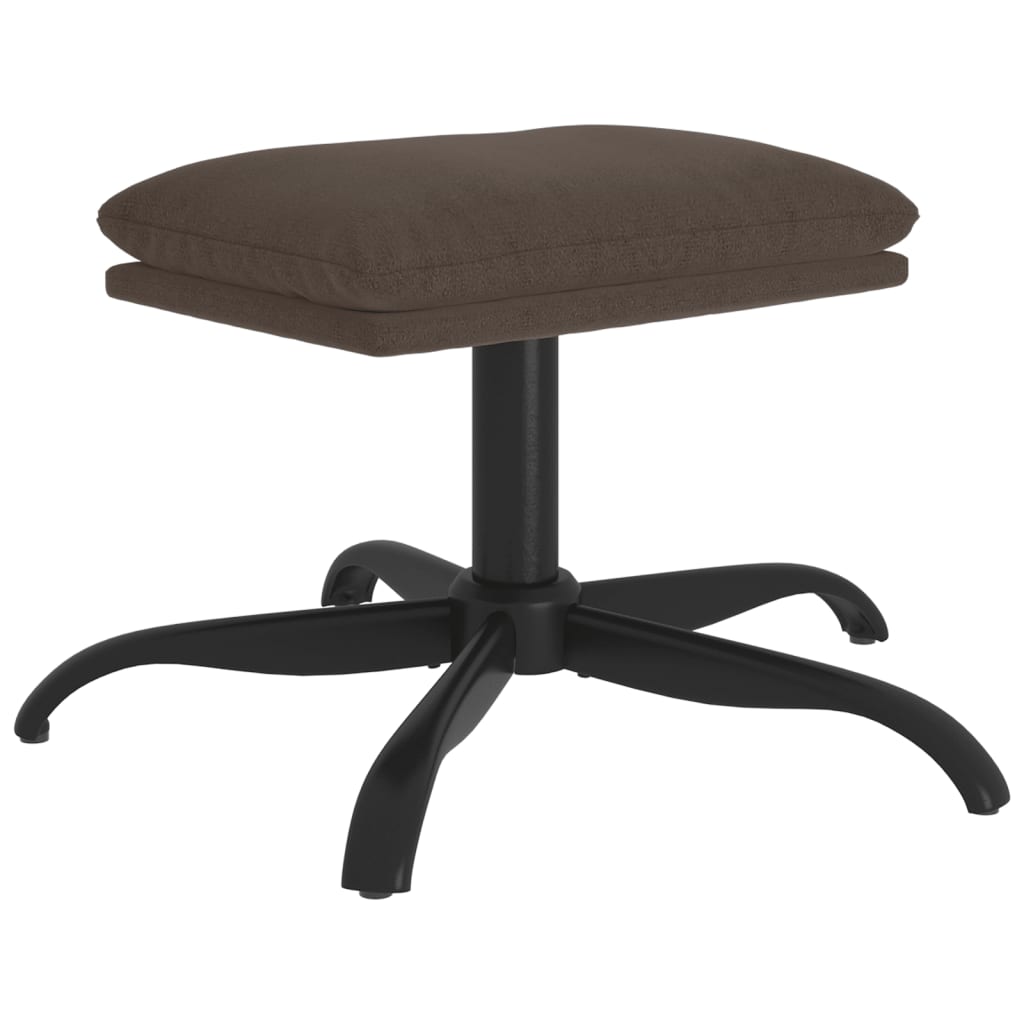 Poggiapiedi Grigio Scuro 60x60x36 cm in Microfibra - homemem39