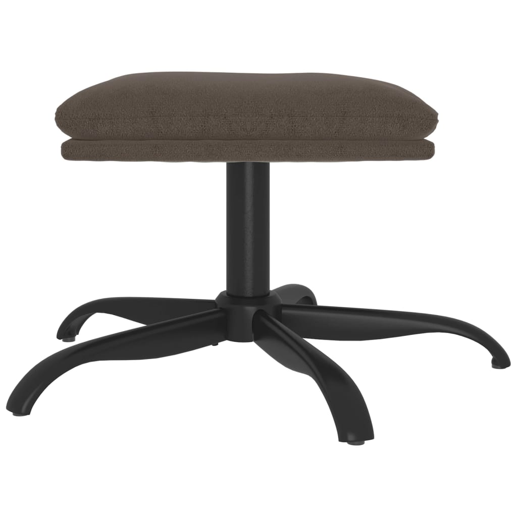 Poggiapiedi Grigio Scuro 60x60x36 cm in Microfibra - homemem39