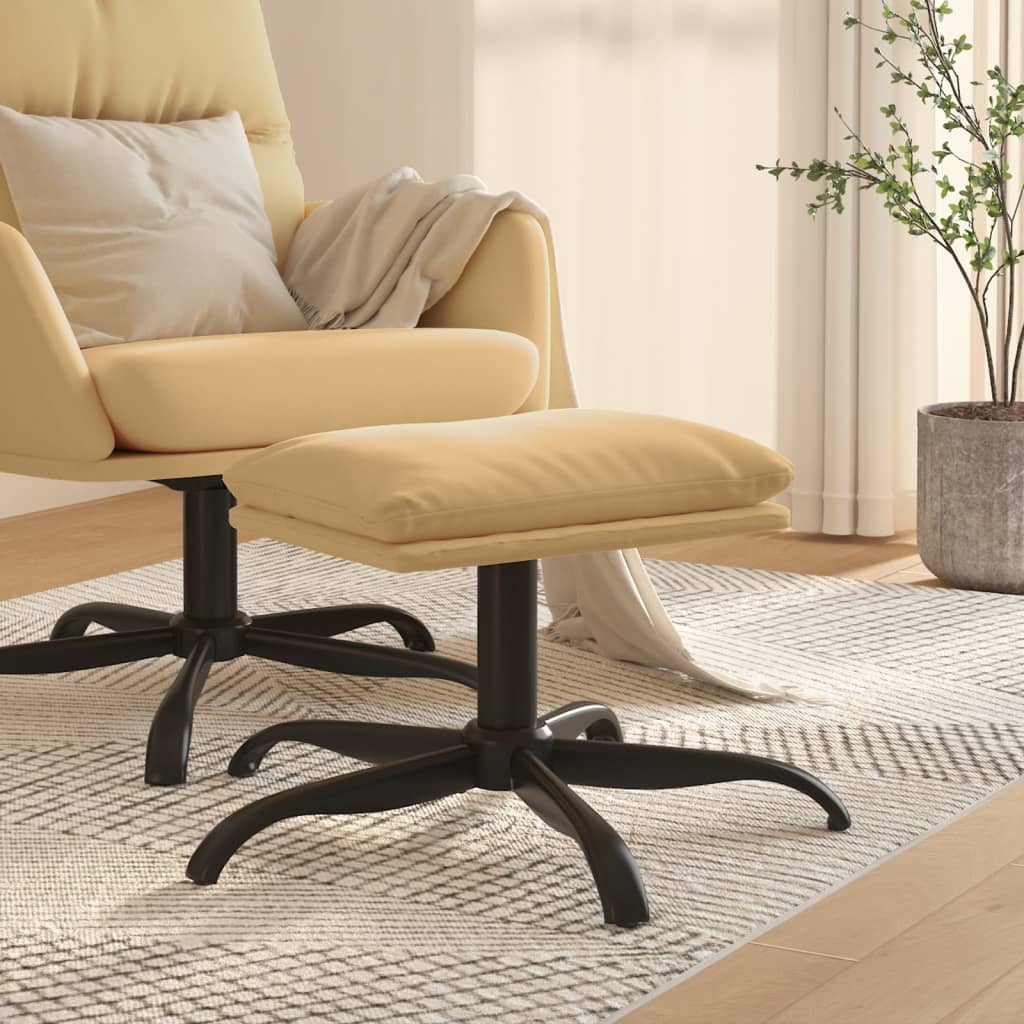 Sgabello Crema 60x60x36 cm in Microfibra - homemem39
