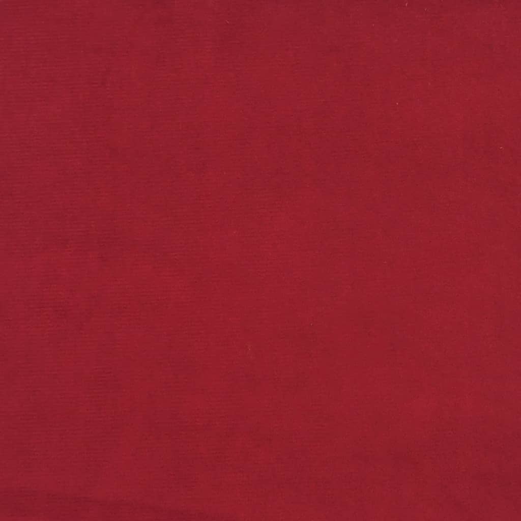 Poggiapiedi Rosso Vino 60x60x36 cm in Velluto - homemem39