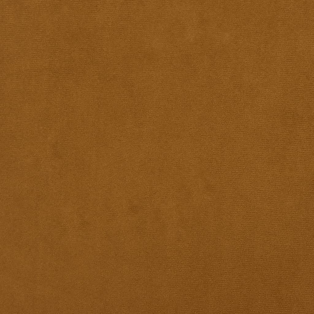 Poggiapiedi Marrone 60x60x36 cm in Velluto - homemem39