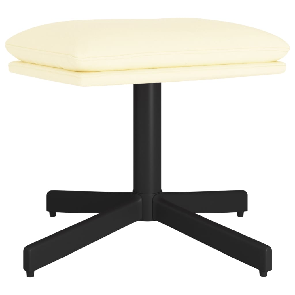Poggiapiedi Crema 60x60x36 cm in Similpelle - homemem39
