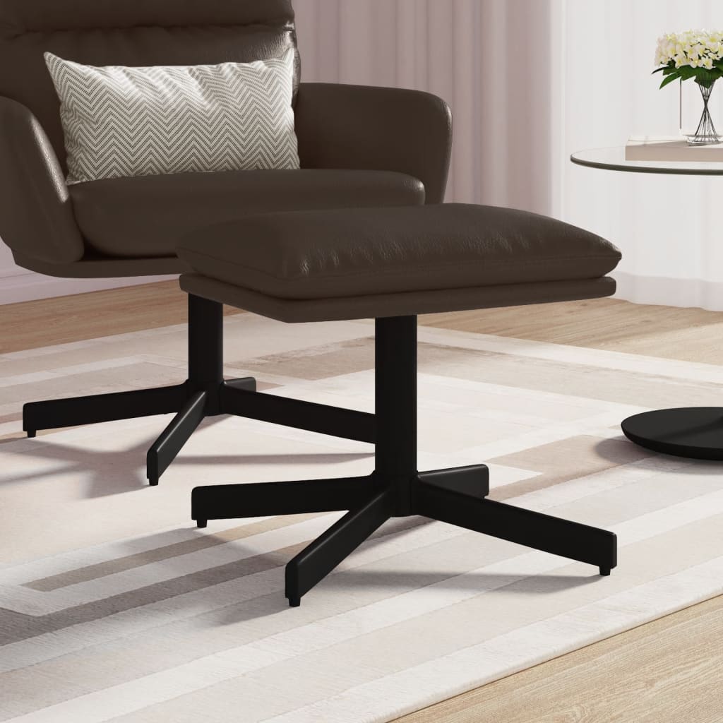 Poggiapiedi Marrone 60x60x36 cm in Similpelle - homemem39
