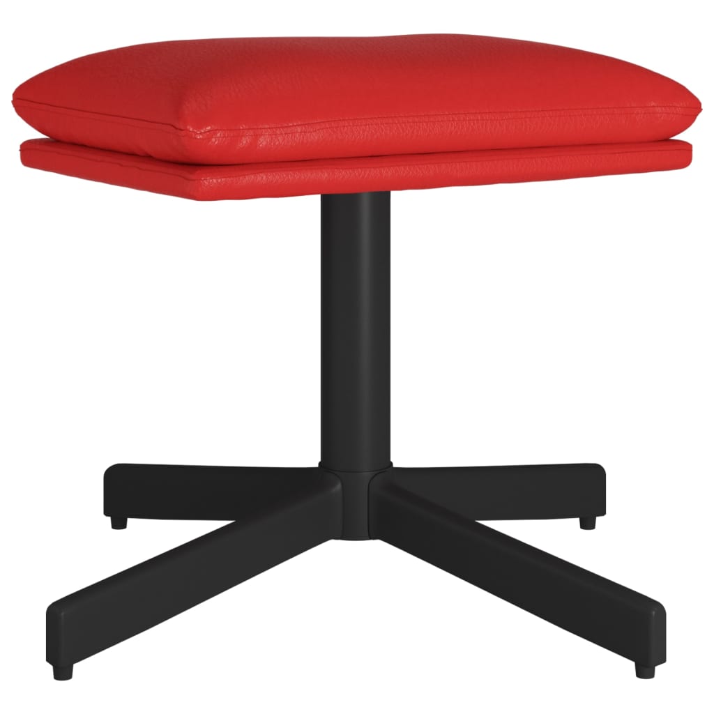 Poggiapiedi Rosso Vino 60x60x36 cm in Similpelle - homemem39