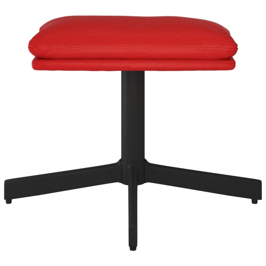 Poggiapiedi Rosso Vino 60x60x36 cm in Similpelle - homemem39