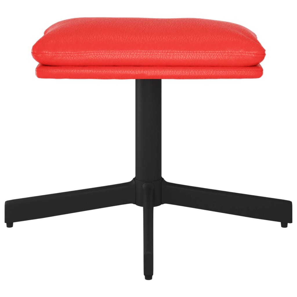Poggiapiedi Rosso 60x60x36 cm in Similpelle - homemem39