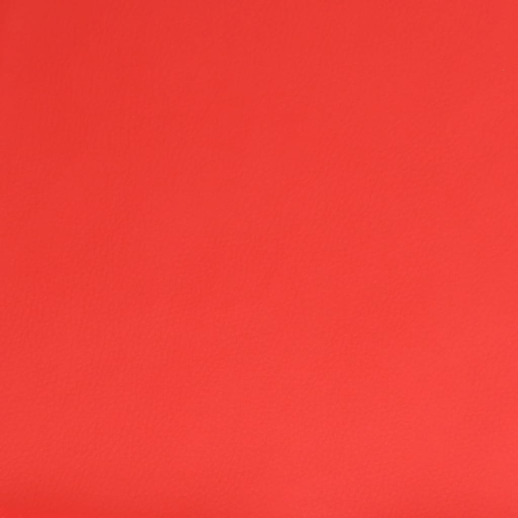 Poggiapiedi Rosso 60x60x36 cm in Similpelle - homemem39