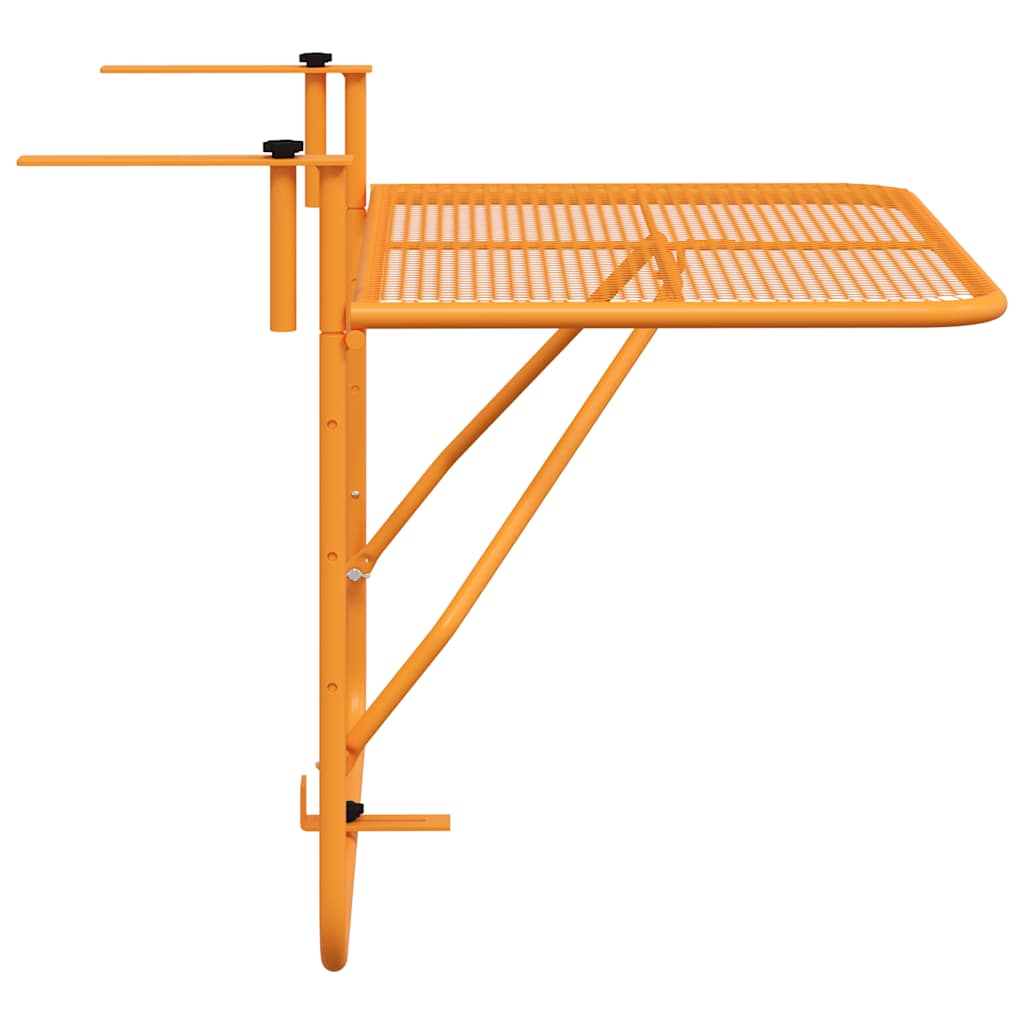 Tavolo da Balcone Giallo 60x40 cm in Acciaio | homemem39
