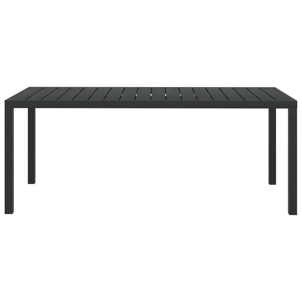 Set da Pranzo per Giardino 7 pz con Cuscini Polyrattan Nero